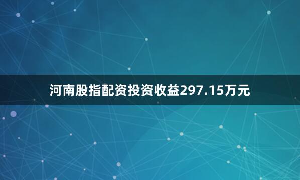 河南股指配资投资收益297.15万元